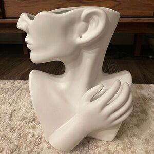 Ceramic Head Face Vase Sculpture